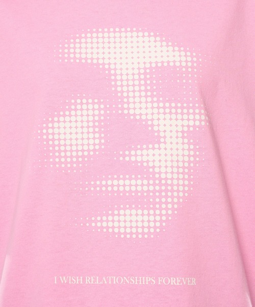 WISH FOR EVER（ウィッシュフォーエバー）の「DRAWCODE GRAPHIC FACE T/ドローコードグラフィックフェイスT（Tシャツ/カットソー・メンズ・ネイビー/ホワイト/ブラック/ピンク/レッド・LARGE/MEDIUM）」の12枚目の写真