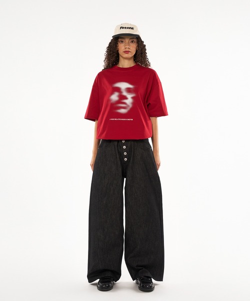 WISH FOR EVER（ウィッシュフォーエバー）の「DRAWCODE GRAPHIC FACE T/ドローコードグラフィックフェイスT（Tシャツ/カットソー・メンズ・ネイビー/ホワイト/ブラック/ピンク/レッド・LARGE/MEDIUM）」の20枚目の写真