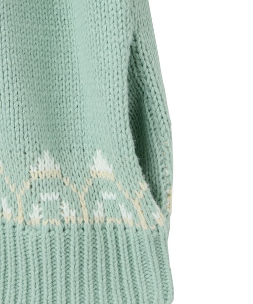 RUBY AND YOU(ルビーアンドユー)の「ノルディックニットジップブルソン(ブルゾン・レディース・ミント/ベージュ・FREE)」の18枚目の写真