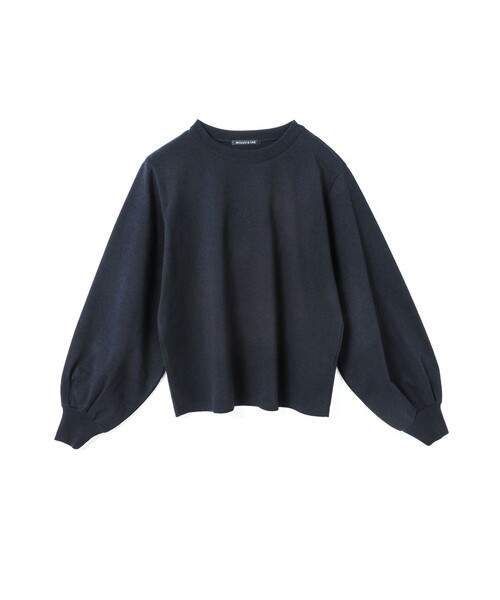 mizuiroind(ミズイロインド)の「mizuiro ind パフスリーブロングT(Tシャツ/カットソー・レディース・キナリ/ネイビー/ホワイト/ブラック/グレー/チャコールグレー・FREE)」の6枚目の写真