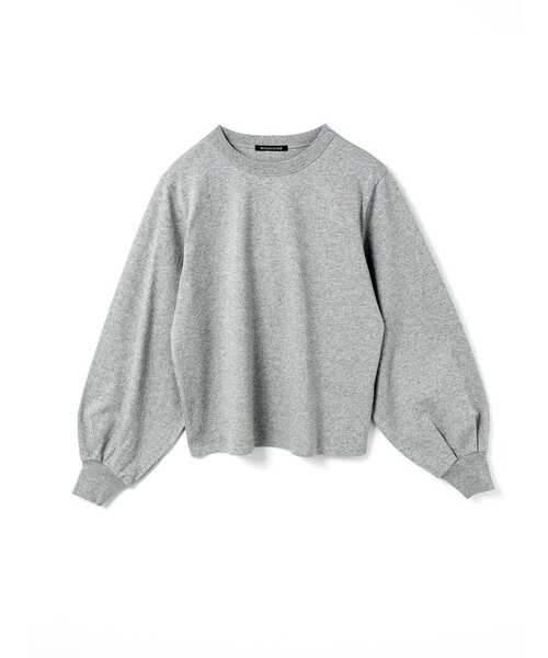mizuiroind(ミズイロインド)の「mizuiro ind パフスリーブロングT(Tシャツ/カットソー・レディース・キナリ/ネイビー/ホワイト/ブラック/グレー/チャコールグレー・FREE)」の5枚目の写真