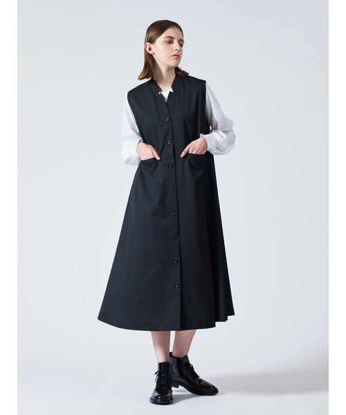 mizuiroind(ミズイロインド)の「mizuiro ind パフスリーブロングT(Tシャツ/カットソー・レディース・キナリ/ネイビー/ホワイト/ブラック/グレー/チャコールグレー・FREE)」の21枚目の写真