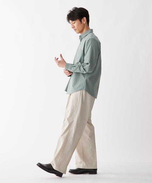 B.C STOCK(ベーセーストック)の「Reflax(R) L/S REGULAR シャツ(シャツ/ブラウス・メンズ・チャコールグレー/グレー/ブラウン/グリーン・MEDIUM/LARGE)」の7枚目の写真