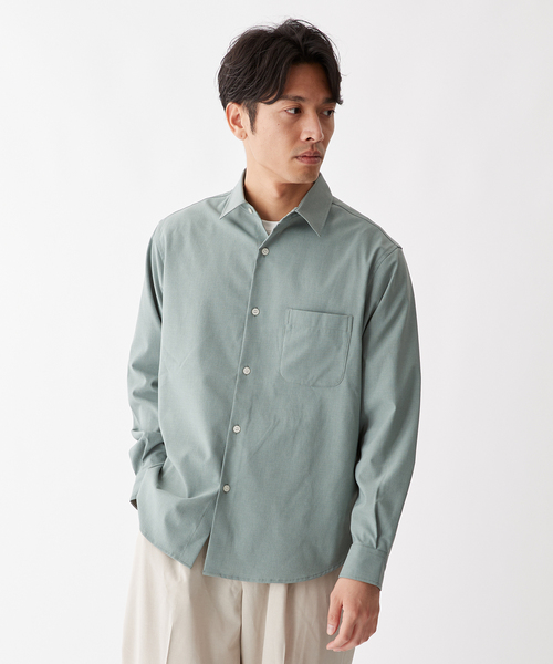 B.C STOCK(ベーセーストック)の「Reflax(R) L/S REGULAR シャツ(シャツ/ブラウス・メンズ・チャコールグレー/グレー/ブラウン/グリーン・MEDIUM/LARGE)」の10枚目の写真