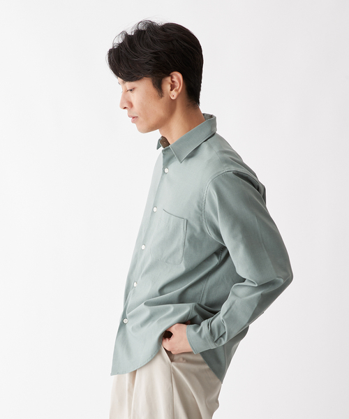 B.C STOCK(ベーセーストック)の「Reflax(R) L/S REGULAR シャツ(シャツ/ブラウス・メンズ・チャコールグレー/グレー/ブラウン/グリーン・MEDIUM/LARGE)」の11枚目の写真