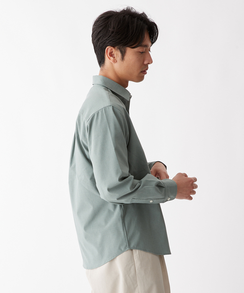 B.C STOCK(ベーセーストック)の「Reflax(R) L/S REGULAR シャツ(シャツ/ブラウス・メンズ・チャコールグレー/グレー/ブラウン/グリーン・MEDIUM/LARGE)」の13枚目の写真