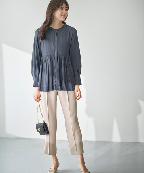 ANY SIS(エニィスィス)の「【洗える】かさねシャーリング ブラウス(シャツ/ブラウス・レディース・ピンク系/ダルブルー系/アイボリー系・2)」の17枚目の写真