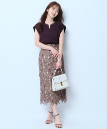 JUSGLITTY（ジャスグリッティー）の「フロントチェーンタックブラウス 