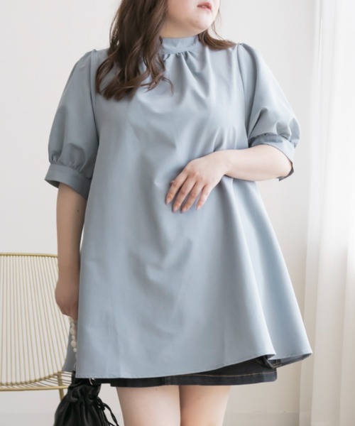 CLETTE(クレット)の「バックリボンチュニックブラウス(シャツ/ブラウス・レディース・ブラック/ブルー/オフホワイト・4L/3L/LL)」の9枚目の写真
