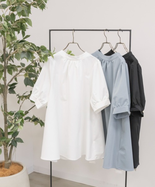 CLETTE(クレット)の「バックリボンチュニックブラウス(シャツ/ブラウス・レディース・ブラック/ブルー/オフホワイト・4L/3L/LL)」の7枚目の写真