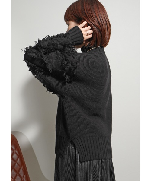 ゆきぷー様ディアリウムパールリブニットブラック HARE｜ラメランダムリブニット | Rakuten Fashion(楽天ファッション