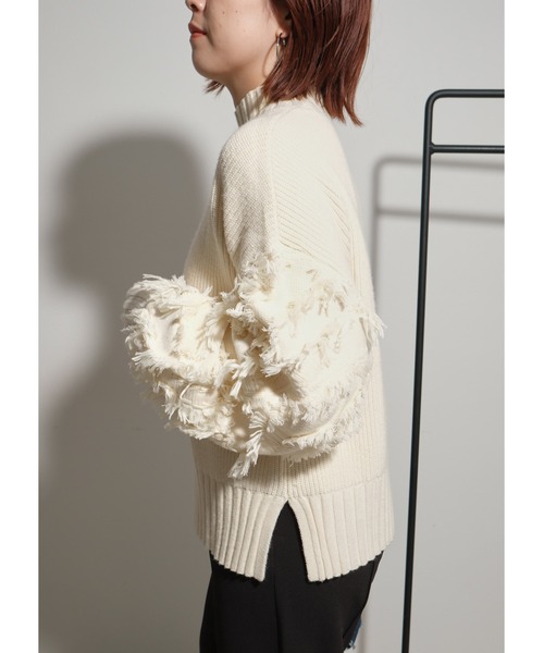 袖カットフリンジニット Palm Riche│Eimee Law & LHELBIE 公式