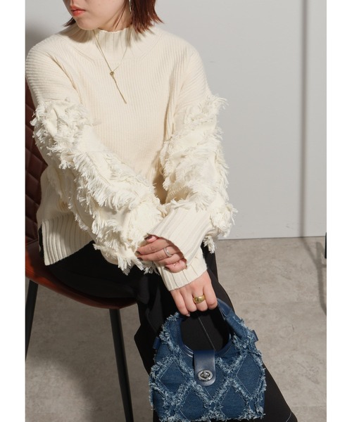 袖カットフリンジニット Palm Riche│Eimee Law & LHELBIE 公式