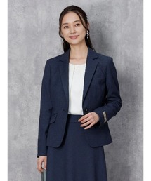 Perfect Suit FActory | デレガントスーツ ミニチェック ジャケット ネイビー/ブラウン【ストレッチ】【マシンウォッシャブル】【スリム】(スーツジャケット)