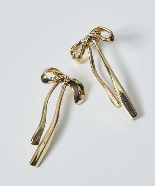 Firsthand（ファーストハンド）の「Firsthand/ファーストハンド リボンピアス（ピアス（両耳用）・レディース・ゴールド/シルバー・ONE SIZE）」の2枚目の写真