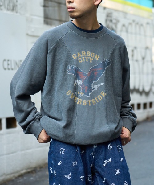 SOUNDSGOOOOD(サウンズグッド)の「ヴィンテージプリント切り替えスウェット(スウェット・メンズ・レッド/チャコール・ONE SIZE)」の6枚目の写真