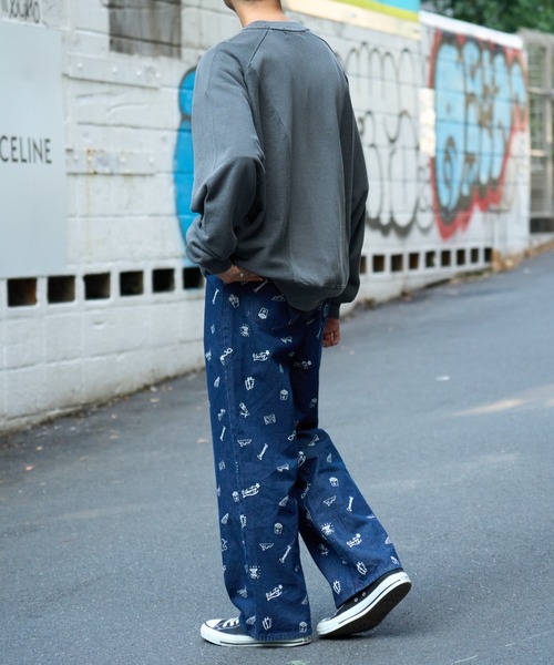 SOUNDSGOOOOD(サウンズグッド)の「ヴィンテージプリント切り替えスウェット(スウェット・メンズ・レッド/チャコール・ONE SIZE)」の9枚目の写真