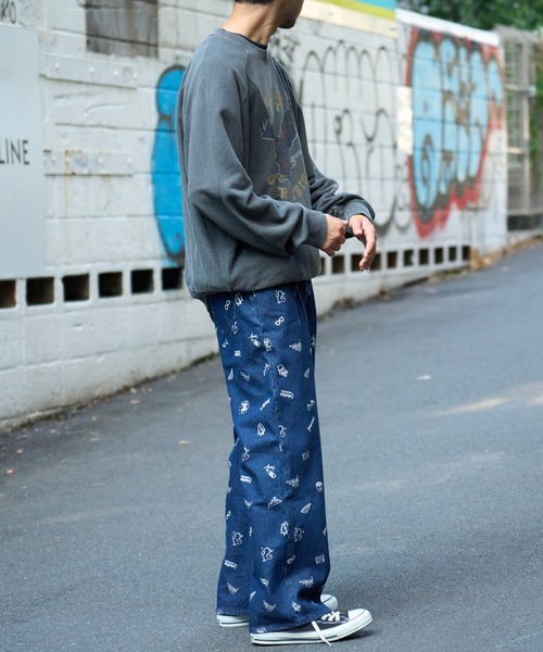 SOUNDSGOOOOD(サウンズグッド)の「ヴィンテージプリント切り替えスウェット(スウェット・メンズ・レッド/チャコール・ONE SIZE)」の11枚目の写真