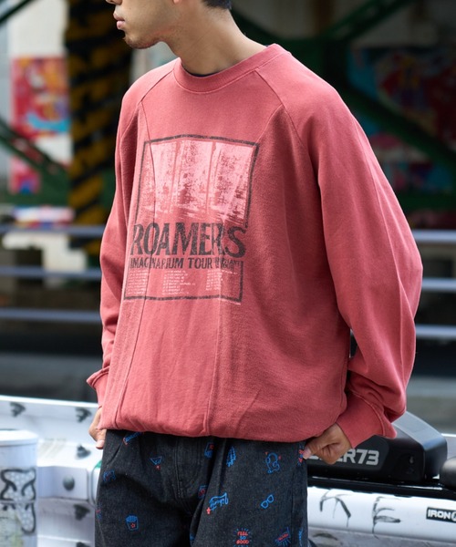 SOUNDSGOOOOD(サウンズグッド)の「ヴィンテージプリント切り替えスウェット(スウェット・メンズ・レッド/チャコール・ONE SIZE)」の13枚目の写真