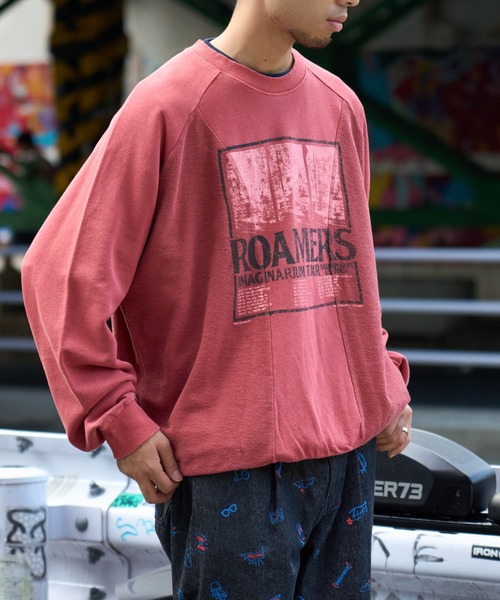 SOUNDSGOOOOD(サウンズグッド)の「ヴィンテージプリント切り替えスウェット(スウェット・メンズ・レッド/チャコール・ONE SIZE)」の16枚目の写真