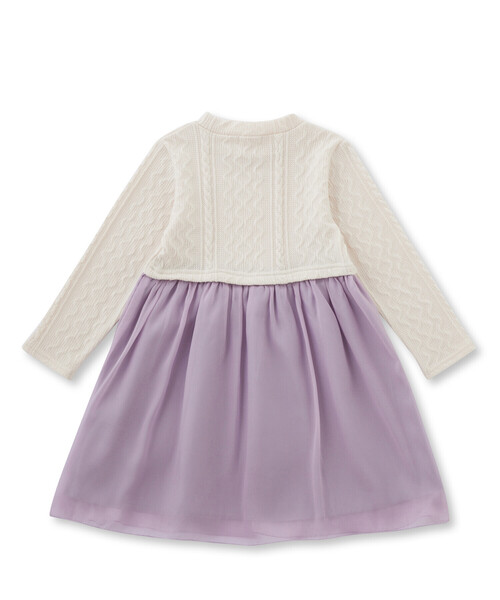 SLAP SLIP(スラップスリップ)の「お花付きキラキララメオーガンジースカートドッキングワンピース(80~140cm)(ワンピース・キッズ・オフホワイト/ベージュ・80cm/140cm/90cm/130cm/110cm/120cm/100cm)」の13枚目の写真