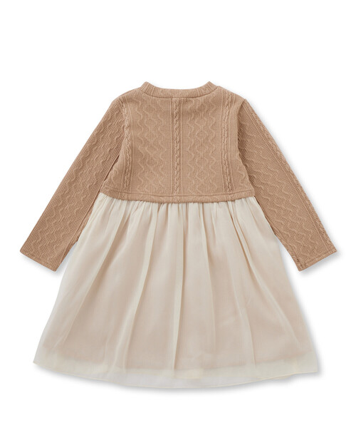 SLAP SLIP(スラップスリップ)の「お花付きキラキララメオーガンジースカートドッキングワンピース(80~140cm)(ワンピース・キッズ・オフホワイト/ベージュ・80cm/140cm/90cm/130cm/110cm/120cm/100cm)」の18枚目の写真