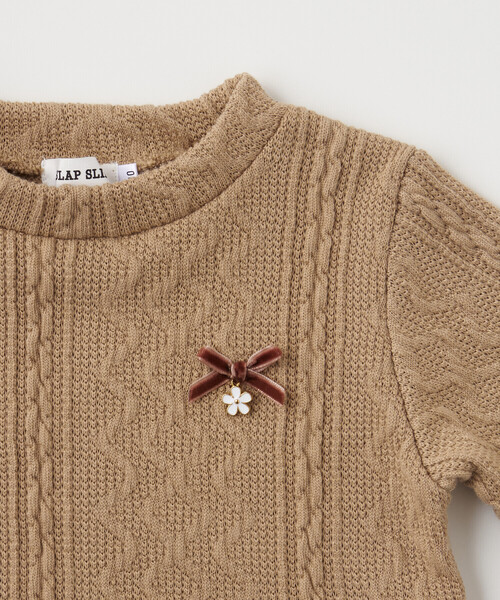 SLAP SLIP(スラップスリップ)の「お花付きキラキララメオーガンジースカートドッキングワンピース(80~140cm)(ワンピース・キッズ・オフホワイト/ベージュ・80cm/140cm/90cm/130cm/110cm/120cm/100cm)」の19枚目の写真