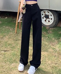ハイウェストデニムパンツ