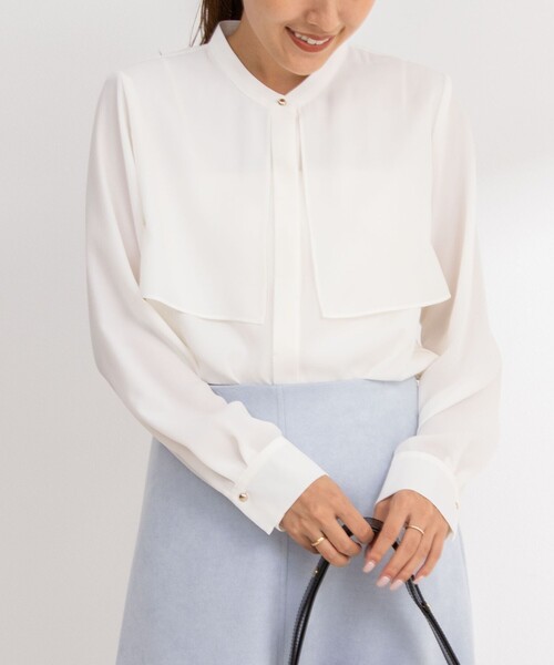 【セール】ストレッチサテンケープ風ブラウス（シャツ/ブラウス）｜NOLLEY'S Sophi（ノーリーズソフィ）