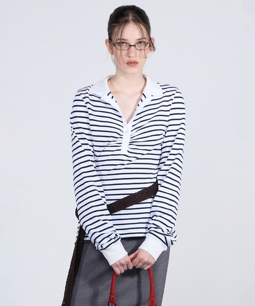 SCULPTOR(スカルプター)の「Shirring Tennis Shirt SCULPTOR(スカルプター)の「Shirring Tennis Shirt