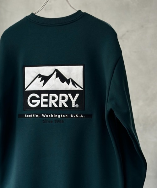 GERRY（ジェリー）の「GERRY バックプリントスウェットクルーネック（スウェット・メンズ・アッシュグレー/チャコールグレー/グリーン・M/L/XL）」の3枚目の写真