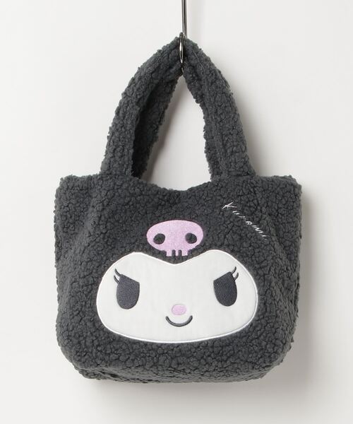 sanrio（サンリオ）の「sanrio（サンリオ）キャラクターフェイス ボアミニトートバッグ/ハローキティ/シナモロール/クロミ/マイメロディ（トートバッグ・レディース・スミクロ/ホワイト系その他/ピンク/ホワイト系その他2・FREE）」の3枚目の写真
