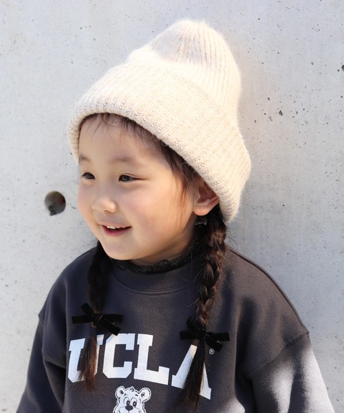 CIAOPANIC TYPY（チャオパニックティピー）の「【KIDS】ニットキャップ（ニットキャップ/ビーニー・キッズ・グレー/オフホワイト/ブラック・ONE SIZE）」の2枚目の写真
