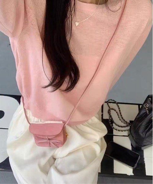 ammy.（エイミードット）の「【 ammy. / エイミードット 】 フラップ リボン ミニ ショルダーバッグ（ショルダーバッグ・レディース・ブラウン/ピンク/レッド・FREE）」の11枚目の写真