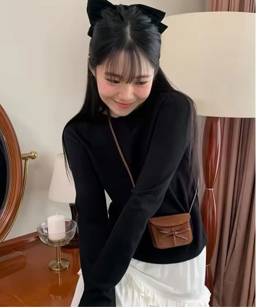 ammy.（エイミードット）の「【 ammy. / エイミードット 】 フラップ リボン ミニ ショルダーバッグ（ショルダーバッグ・レディース・ブラウン/ピンク/レッド・FREE）」の6枚目の写真