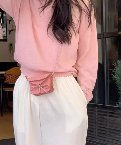 ammy.（エイミードット）の「【 ammy. / エイミードット 】 フラップ リボン ミニ ショルダーバッグ（ショルダーバッグ・レディース・ブラウン/ピンク/レッド・FREE）」の12枚目の写真