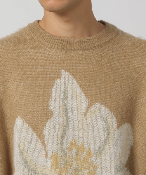 LAKOLE（ラコレ）の「フラワーモチーフニットプルオーバー / 141965（ニット/セーター・メンズ・ブラック/ボルドー/ベージュ/ネイビー・LARGE/MEDIUM）」の14枚目の写真