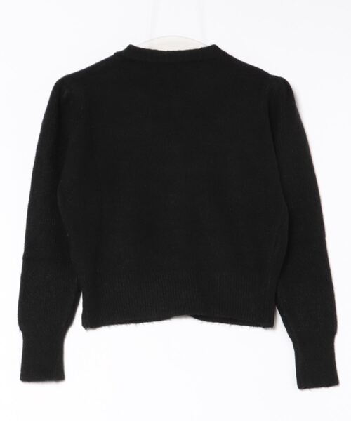 tocco closet（トッコ　クローゼット）の「【ZOZO限定】サテンリボン×パール釦カーディガン（カーディガン/ボレロ・レディース・グレー/ブラック/アイボリー・M）」の4枚目の写真