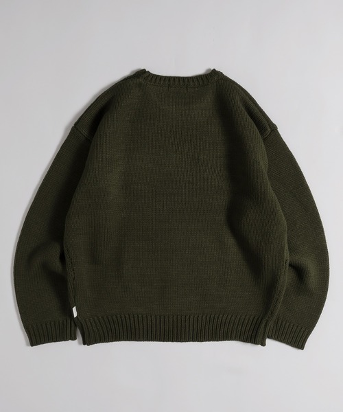MUHET（ミュエータ）の「【PEANUTS / SNOOPY】ワッペンクルーネックニット（ニット/セーター・レディース・ネイビー/グリーン・SMALL/MEDIUM/LARGE）」の14枚目の写真