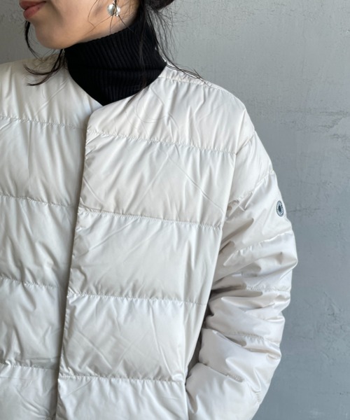 【美品】Orcival ホワイト ダウンジャケット ORCIVAL（オーシバル）の「[ORCIVAL/オーシバル] ラウンドネック