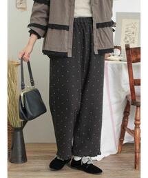 Samansa Mos2 | フロッキードットプリントパンツ(その他パンツ)