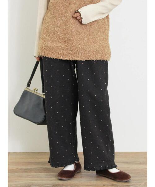 Samansa Mos2（サマンサ モスモス）の「フロッキードットプリントパンツ（その他パンツ・レディース・ベージュ/キナリ/チャコールグレー・F）」の19枚目の写真