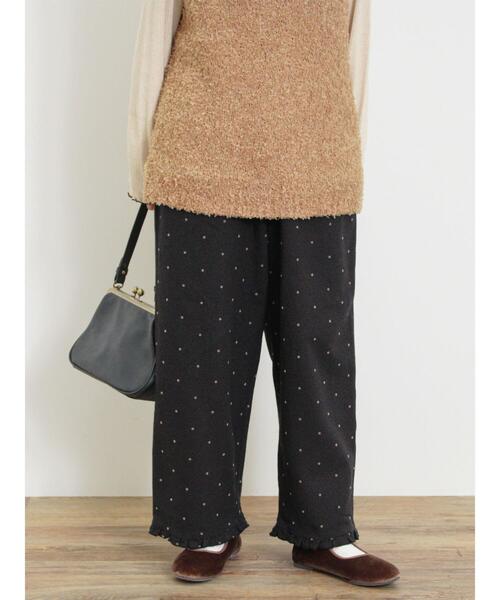 Samansa Mos2（サマンサ モスモス）の「フロッキードットプリントパンツ（その他パンツ・レディース・ベージュ/キナリ/チャコールグレー・F）」の18枚目の写真