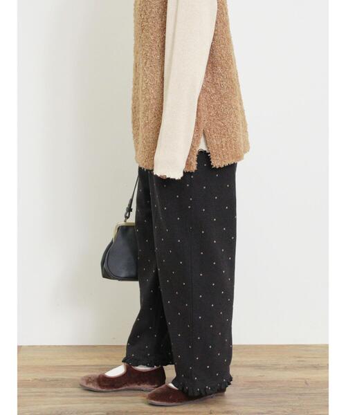 Samansa Mos2（サマンサ モスモス）の「フロッキードットプリントパンツ（その他パンツ・レディース・ベージュ/キナリ/チャコールグレー・F）」の17枚目の写真