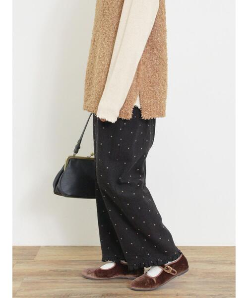 Samansa Mos2（サマンサ モスモス）の「フロッキードットプリントパンツ（その他パンツ・レディース・ベージュ/キナリ/チャコールグレー・F）」の16枚目の写真