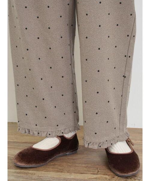 Samansa Mos2（サマンサ モスモス）の「フロッキードットプリントパンツ（その他パンツ・レディース・ベージュ/キナリ/チャコールグレー・F）」の13枚目の写真