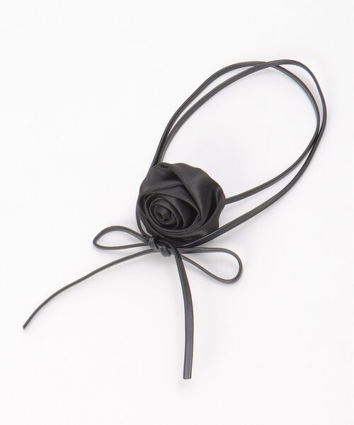 VENCEEXCHANGE（ヴァンスエクスチェンジ）の「サテンローズチョーカー（チョーカー・レディース・ホワイト/ブラック・FREE）」の3枚目の写真