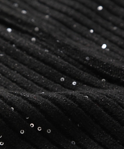 A part by（アパートバイ）の「キラキラニットアームウォーマー（手袋・レディース・ライトベージュ/ブラック・FREE）」の14枚目の写真