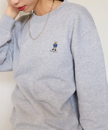 THE FINAL VIEW（ザファイナルビュー）の「【THE FINAL VIEW】TeddyBear ワンポイント刺繍 クルーネックスウェット テディベア ユニセックス（スウェット）」