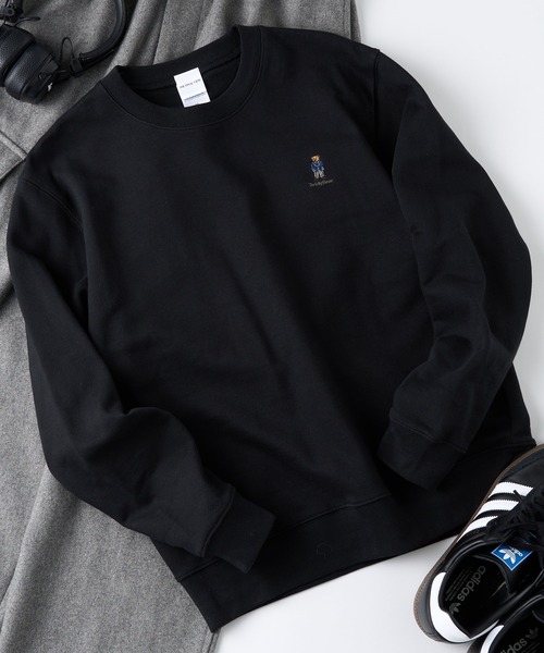 セール】【THE FINAL VIEW】TeddyBear ワンポイント刺繍 クルーネック